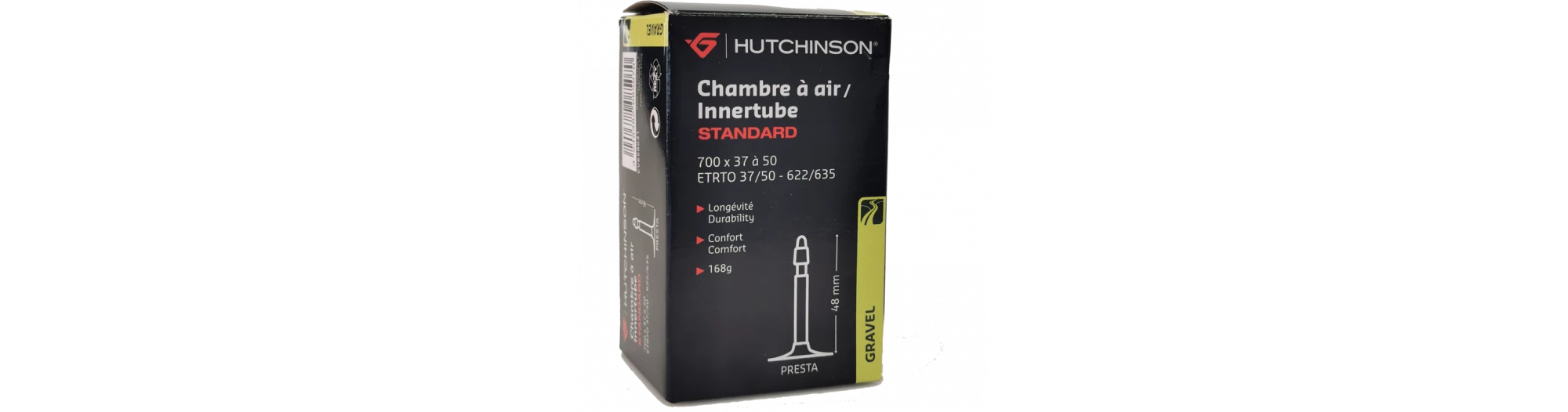 HUTCHINSON Chambre Ă Air Standard Gravel 700X37/50 Valve Presta 48mm
